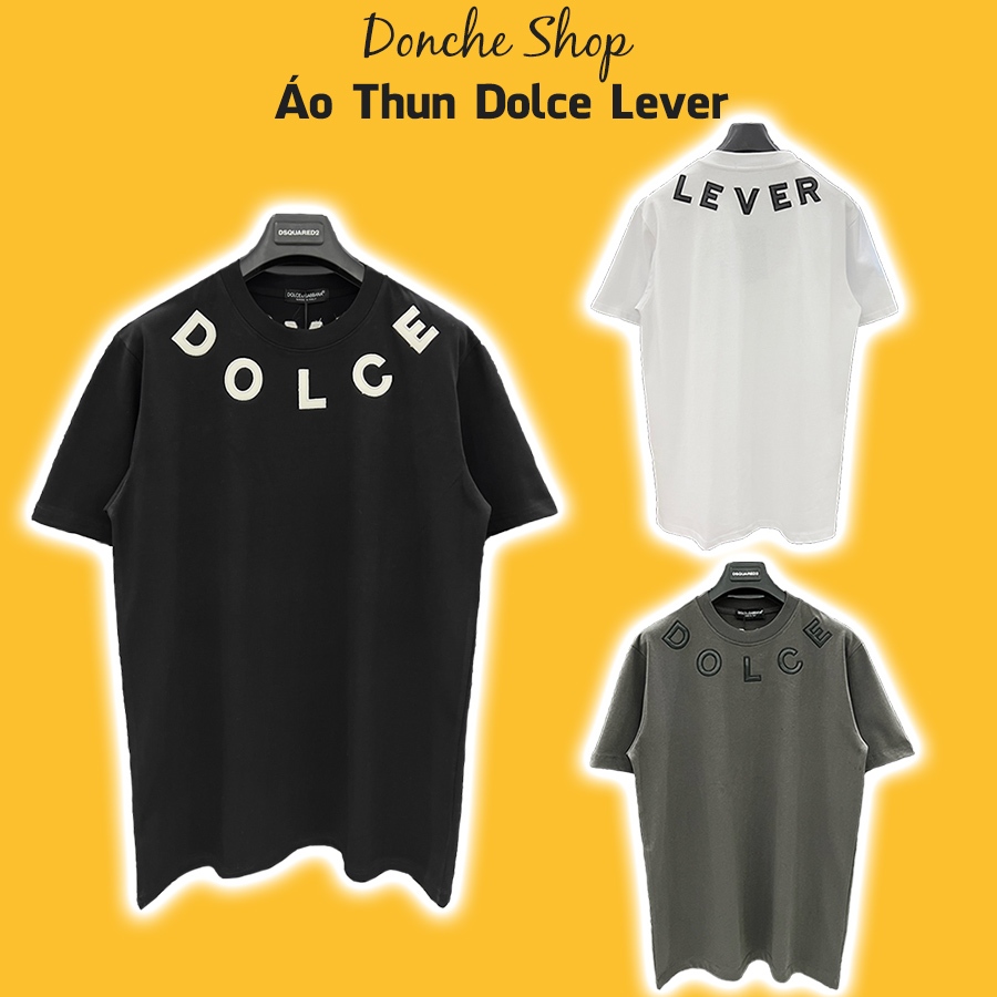 Áo Thun Dolce Lever Thêu Da Chữ Quay Cổ 2 Mặt - Áo Phông Nam Nữ Donche ...