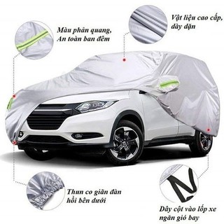 Bạt phủ toàn xe 3 lớp chống xước, chống nắng, chống cháy cho ô tô [Tặng chai vệ sinh nội thất]