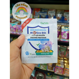 5 gói Men khử khuẩn BIOLINE BS1 cho cát vệ sinh mèo - Gói 30g / 50g
