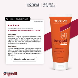 Kem chống nắng dành cho da nhạy cảm Noreva Bergasol Mineral Cream 40ML