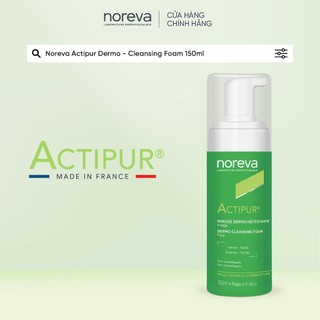 Foam rửa mặt an toàn dịu nhẹ dành cho da dầu mụn nhạy cảm Noreva Actipur Dermo-Cleansing Foam 150ml