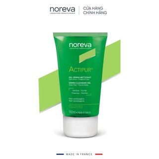 Gel rửa mặt sạch sâu dịu nhẹ dành cho da dầu mụn Noreva Actipur Dermo - Cleansing Gel 150ml
