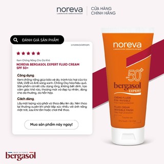Kem chống nắng dành cho da khô Noreva Bergasol Expert Fluid SPF50+ 50ML