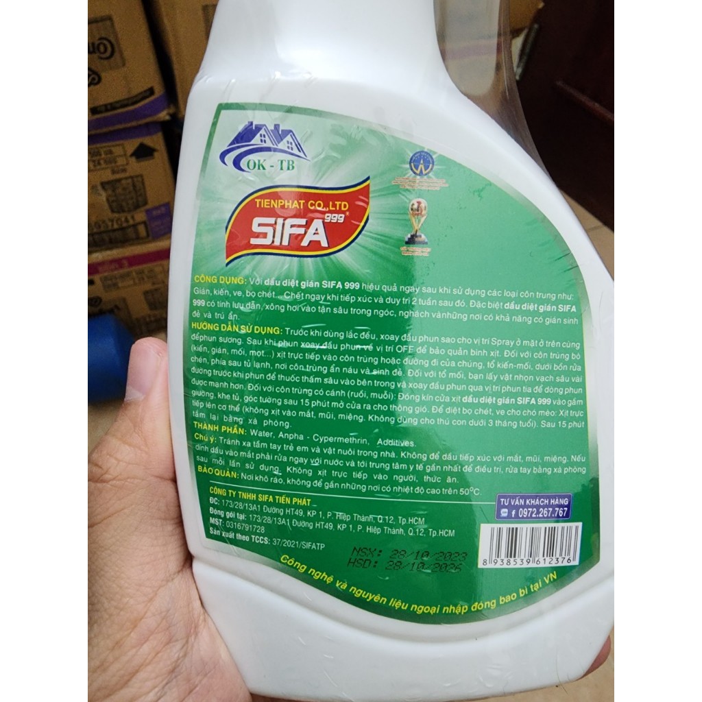 Thuốc diệt gián tận gốc Sifa 500ml An toàn cho gia đình, diệt gián nhanh chóng
