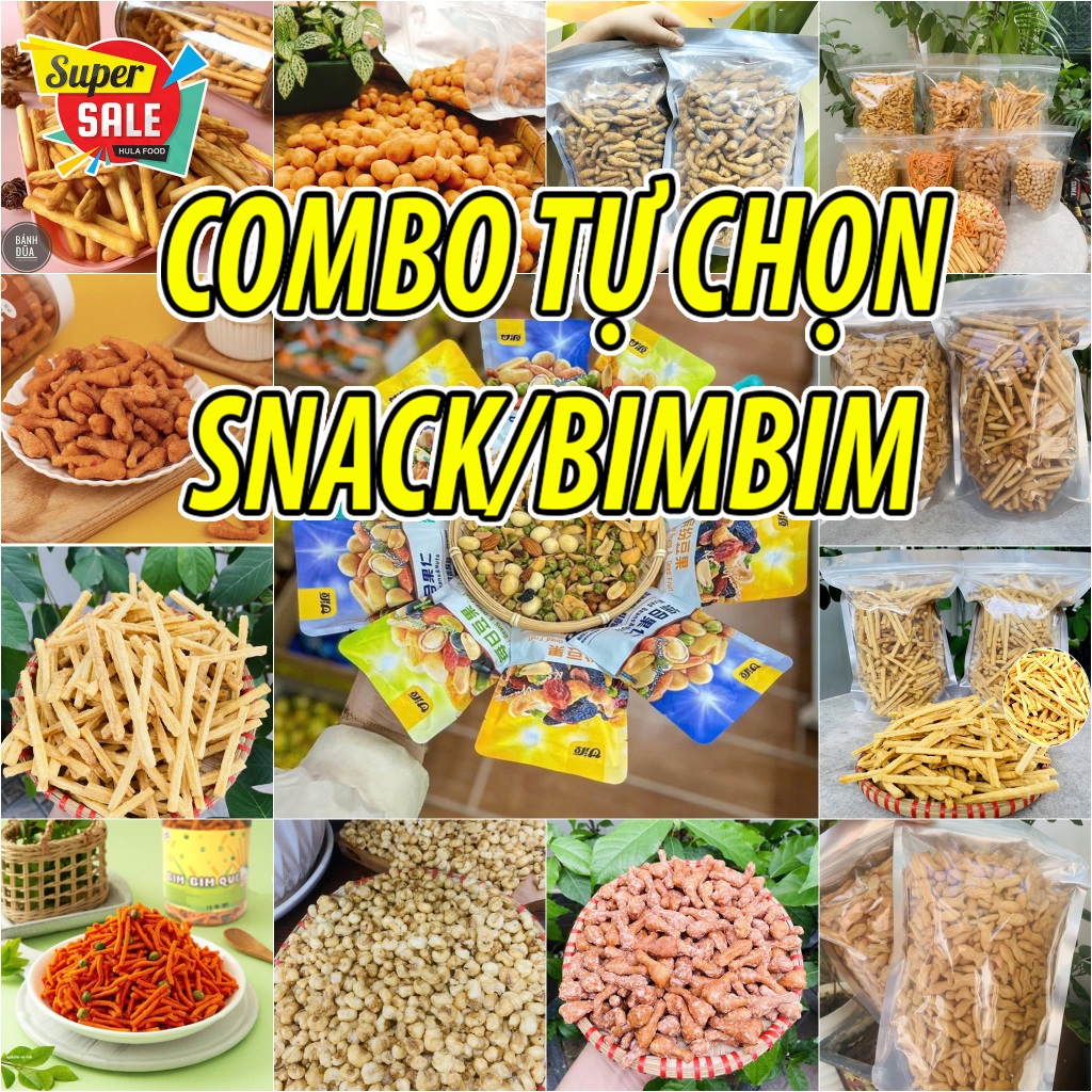 [SALE Đồ Ăn Vặt] COMBO Tự Chọn Snack/Bim Bim Các Loại Siêu Tiện Lợi ...