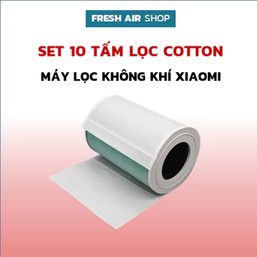 Set 10 tấm lọc cotton tĩnh điện cho lõi lọc không khí Xiaomi, màng lọc sơ cấp ngăn bụi