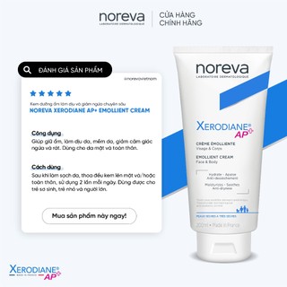 Kem dưỡng da dịu nhẹ giúp làm giảm kích ứng da Noreva Xerodiane Emollient Cream 200ML