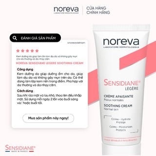 Kem dưỡng và làm dịu da nhạy cảm Noreva Sensidiane Light Soothing Cream 40 ml