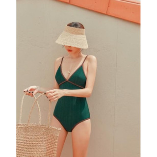 Bộ Đồ Bơi Một Mảnh Phong Cách Retro Đơn Giản Cổ Chữ V