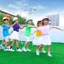 Combo Nón+ Kính + Quần Trắng + Áo Thun + Vớ Nhiều Màu Sắc Đồng Phục Đi Chơi,Teambuilding, Hội Nhóm Cho Bé trẻ Em