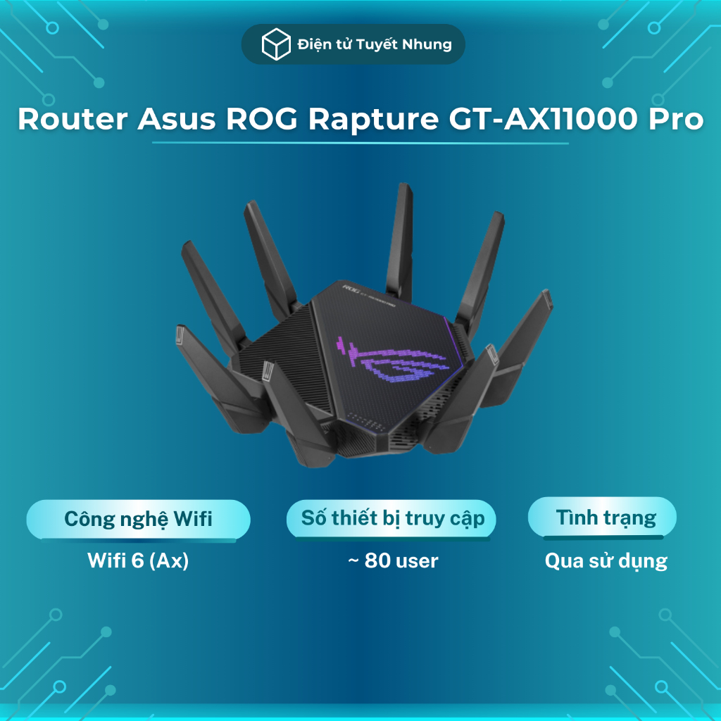 Router Asus ROG Rapture GT-Ax11000 Pro, Gaming, Có Mesh, Qua Sử Dụng ...