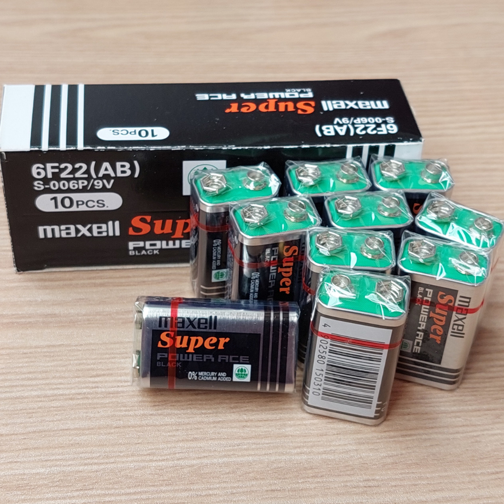 Hộp 10 viên Pin Vuông 9v GOLTOE, CAMELION, MAXELL