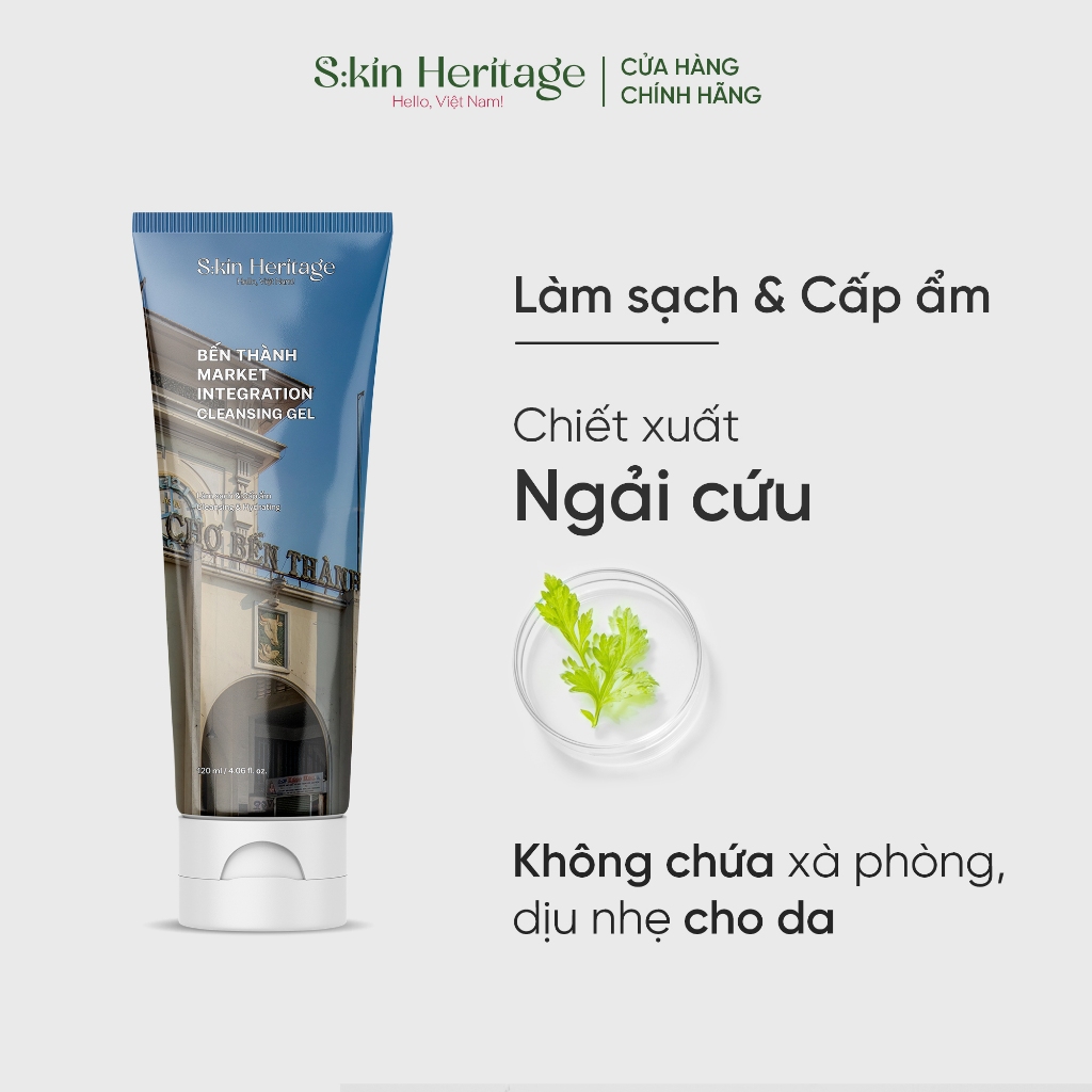 Sữa rửa mặt Bến Thành làm sạch dịu nhẹ cho mọi loại da SKIN HERITAGE không  chứa xà phòng 120ml | Shopee Việt Nam