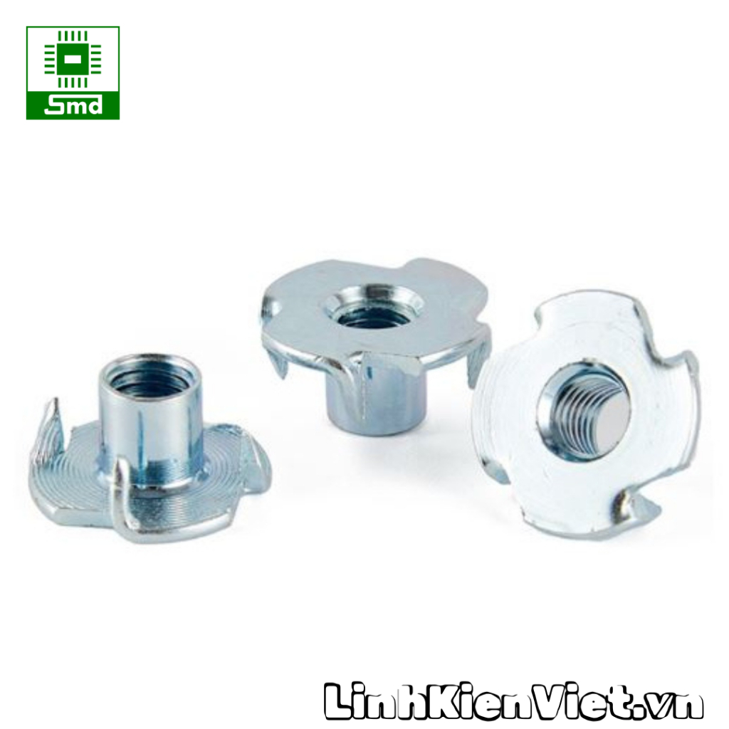 Gói 20c - Tán cấy gỗ tán chấu Màu Trắng M3 M4 M5 M6 M8 tạo ren bắt gỗ ...