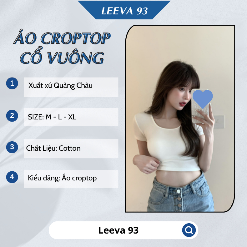 Áo croptop tay ngắn cổ vuông ôm body siêu hack dáng áo thun ngắn phong cách Hàn Quốc cá tính - 610