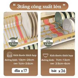 Gslife 55Cm 2/3 Tầng Kệ Bếp Đa Năng-Kệ Chén Bát Thông Minh Tiện Lợi Kèm Khay Đựng Mô Hình Mới Nhất
