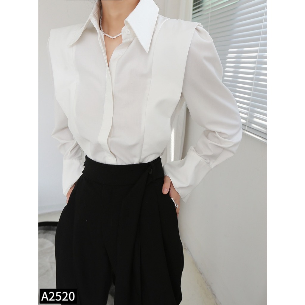 Aó sơ mi  thô dài tay cho các nàng công sở A2520