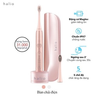 Bàn chải điện Halio Sonic Whitening Toothbrush PRO - Hàng chính hãng, bảo hành 24 tháng