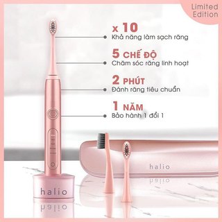 Bàn chải điện Halio Sonic Whitening Toothbrush PRO - Hàng chính hãng, bảo hành 24 tháng