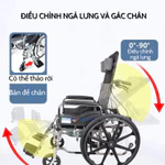 Xe lăn ngã thành giường, sử dụng Pittong dễ sử dụng- Nệm ngồi êm ái, có bô vệ sinh - Chính hãng Nikita — ảnh 6