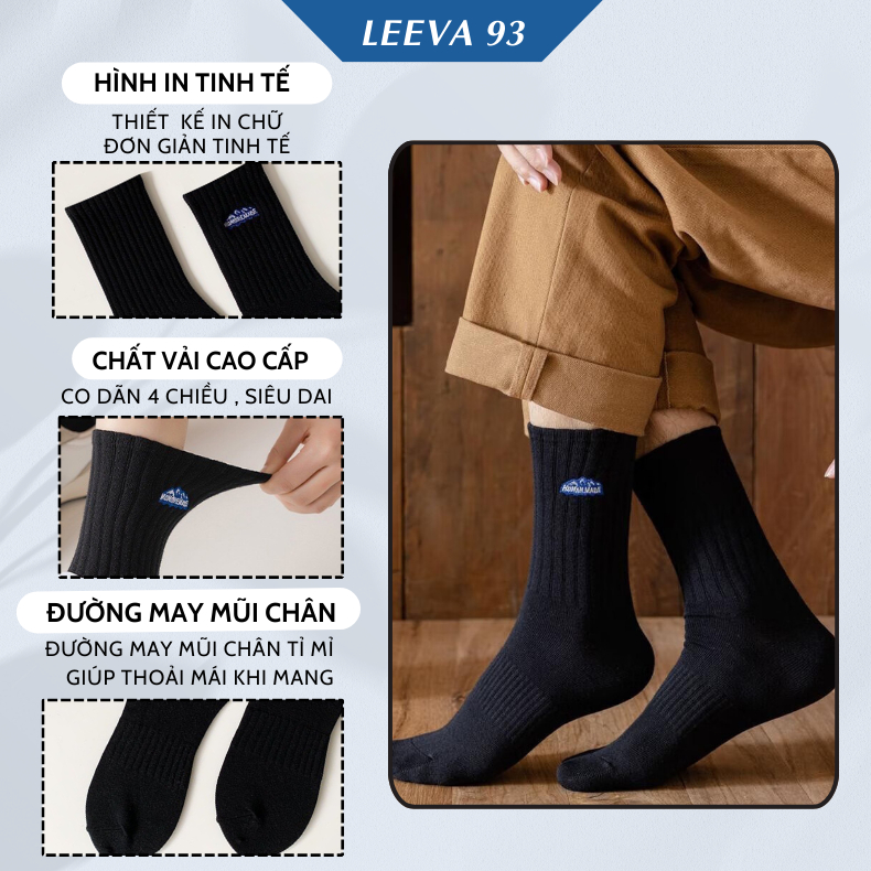 Tất vớ nam nữ cổ cao thể thao chất liệu mềm mịn kiểu dáng năng động T41