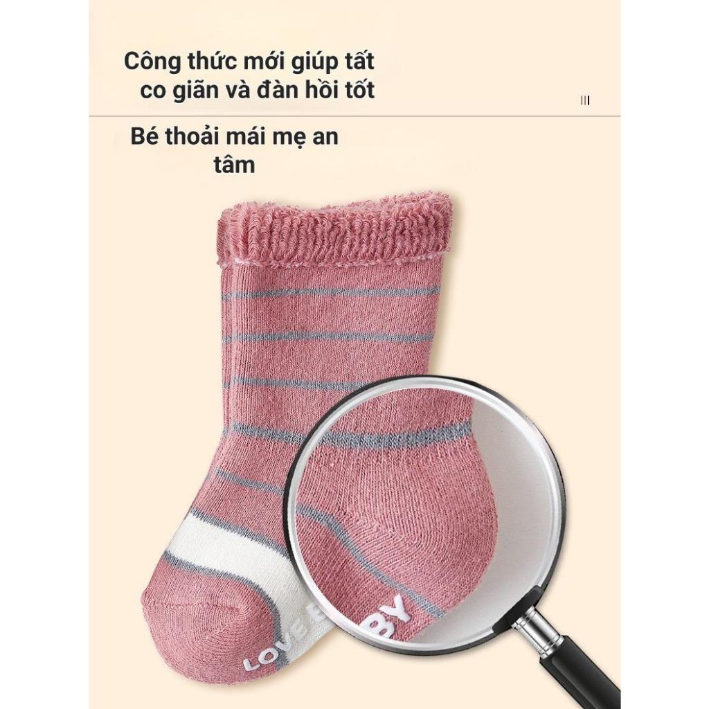 Tất tập đi, set 3 đôi tất chống trượt cho bé trai bé gái HDG02