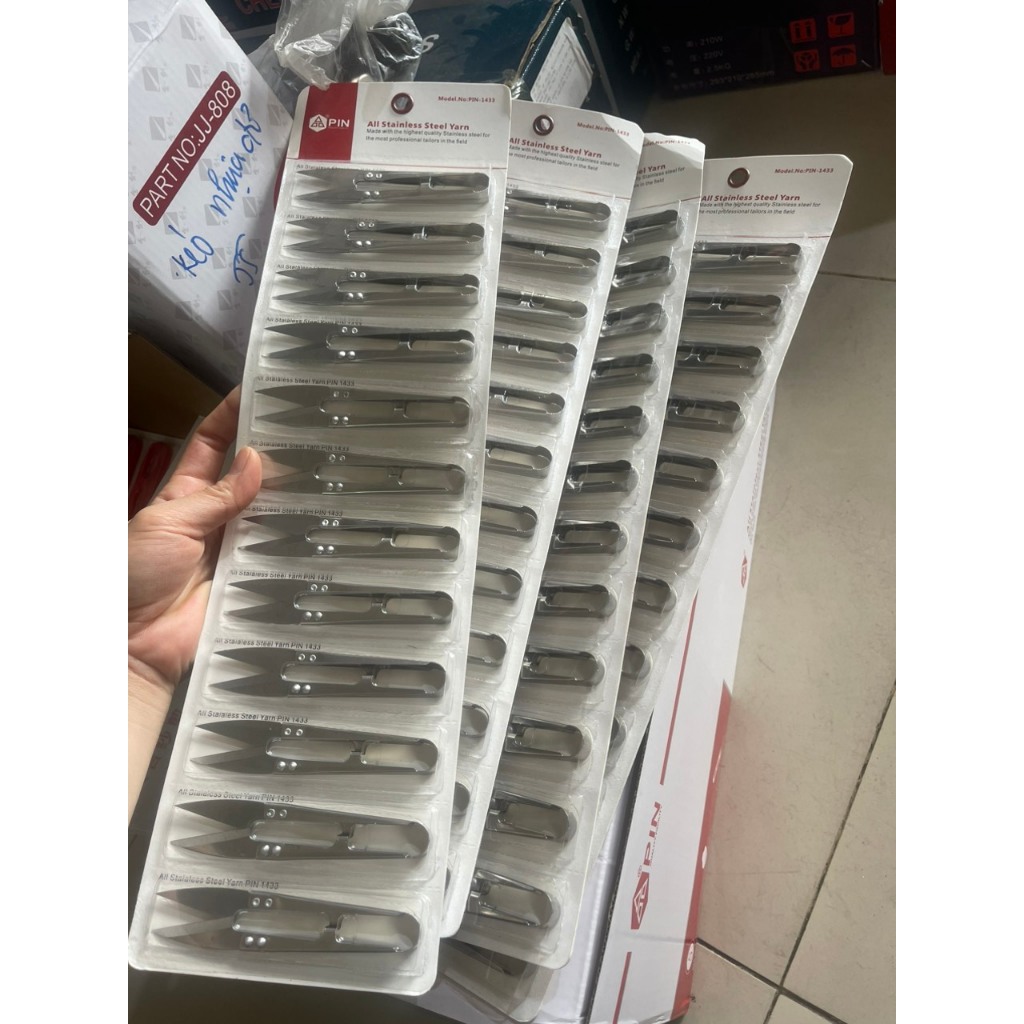 1 cái KÉO CẮT CHỈ BẤM CHỈ THỪA CHẤT LIỆU Inox xịn 100% hãng PIN