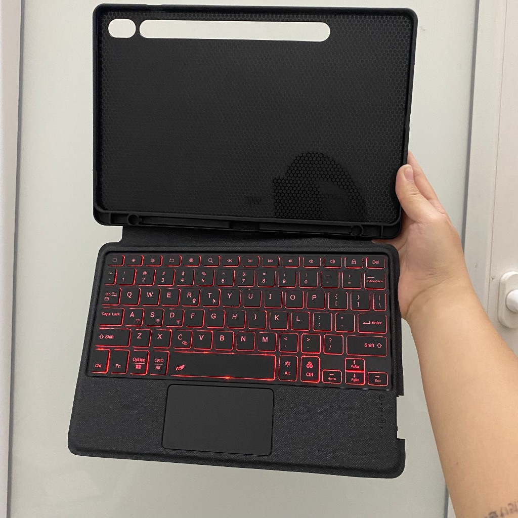 BAO DA BÀN PHÍM Smart Keybroad có Touchpad, giá đỡ, đèn LED, có thể ...