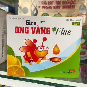Siro ho Ong Vàng Thảo Dược Việt hỗ trợ làm ấm và sạch họng, giảm ho (30 gói x 5ml)