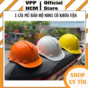 Nón bảo hộ N001 có khóa vặn - Mũ bảo hộ lao động giá rẻ khoá vặn tăng giảm giúp ôm sát đầu
