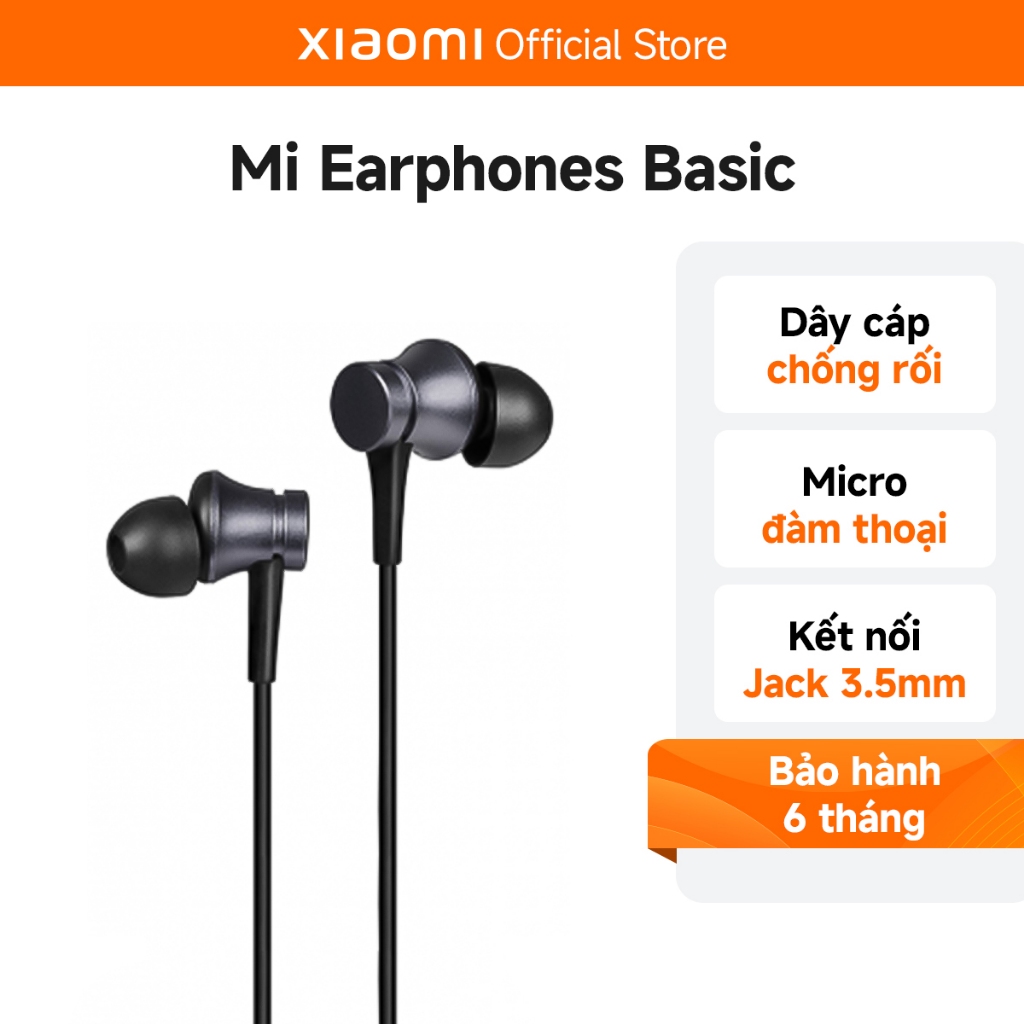 Ảnh Tai Nghe Xiaomi Mi Basic Nghe Nhạc, Chơi Game, Gọi Điện, Thu âm Jack 3.5mm - Bảo Hành 6 Tháng 1