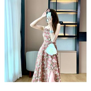 Váy hai dây KYE chất liệu mango 2 lớp Rosa dress