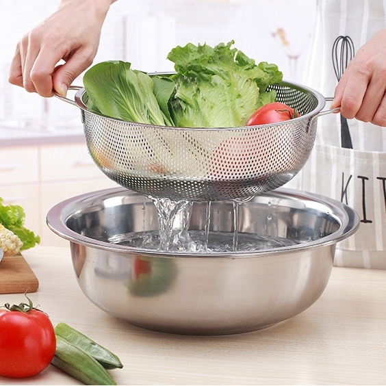 Rổ rá inox cao cấp có tai nhiều cỡ | Shopee Việt Nam