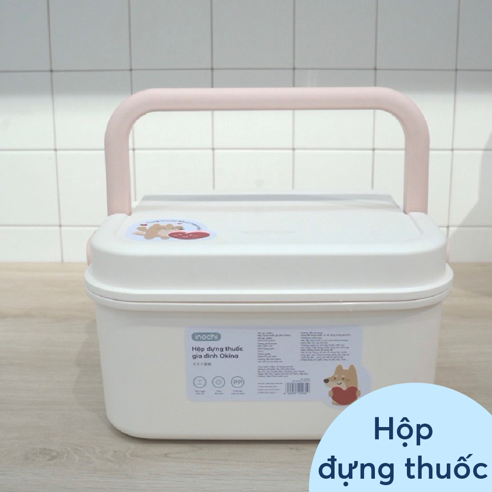 HỘP ĐỰNG THUỐC GIA ĐÌNH Okina Inochi, nhỏ gọn, tiện dụng cho gia đình, văn phòng, trường học