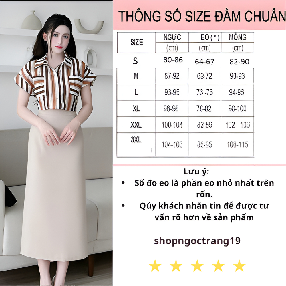 Chân váy dáng suông 80cm sẻ sau chất tuyết mưa cao cấp xưởng may với 30 màu trẻ trung