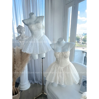 [HAN’S STORE ](ĐÃ ĐIỀU CHỈNH KHÔNG CÒN NGỨA)VÁY REN HOA – CÓ MÚT NGỰC FORM BỒNG BỀNH MÙA HÈ(ẢNH THẬT)