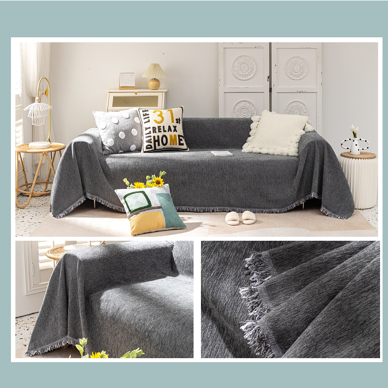 Chăn Phủ Trang Trí Sofa Lông Nhung Dày Sang Trọng Size Lớn