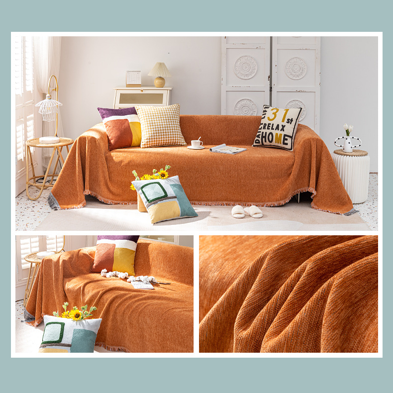 Chăn Phủ Trang Trí Sofa Lông Nhung Dày Sang Trọng Size Lớn