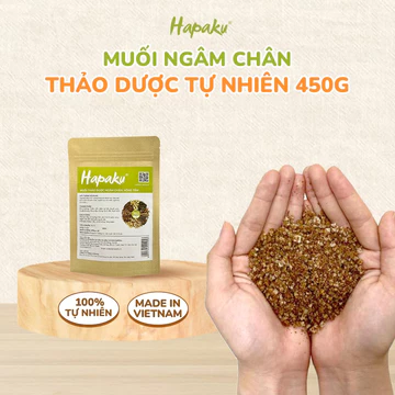 Muối Ngâm Chân Thảo Dược Hapaku - Giảm Nhức Mỏi Tê Lạnh Bàn Chân, Giúp Thư Giãn Dễ Ngủ, Ngâm Chân Cho Bà Bầu