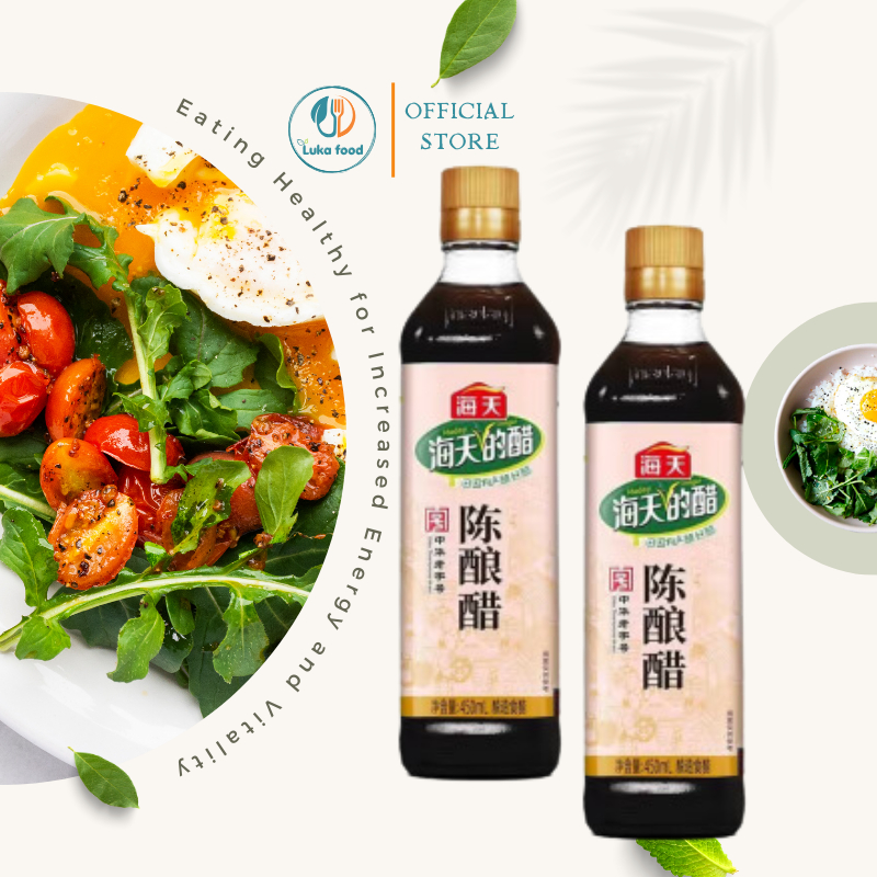 Giấm Đen Hải Thiên 450ml - Vị Chua Dịu, Thơm Nồng, Giấm Tiều Pha Nước Chấm Há Cảo, Hủ Tiếu, Hàng Nội Địa Luka Food
