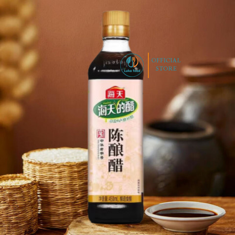 Giấm Đen Hải Thiên 450ml - Vị Chua Dịu, Thơm Nồng, Giấm Tiều Pha Nước Chấm Há Cảo, Hủ Tiếu, Hàng Nội Địa Luka Food