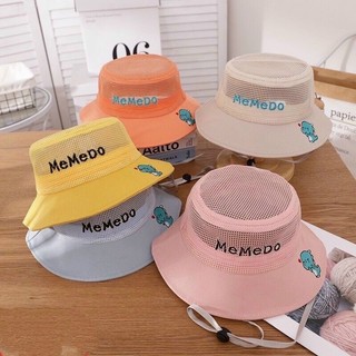 Mũ đi biển cho bé, mũ bucket cho bé, mũ chống nắng cho bé MeMeDo có dây nhiều màu dễ thương