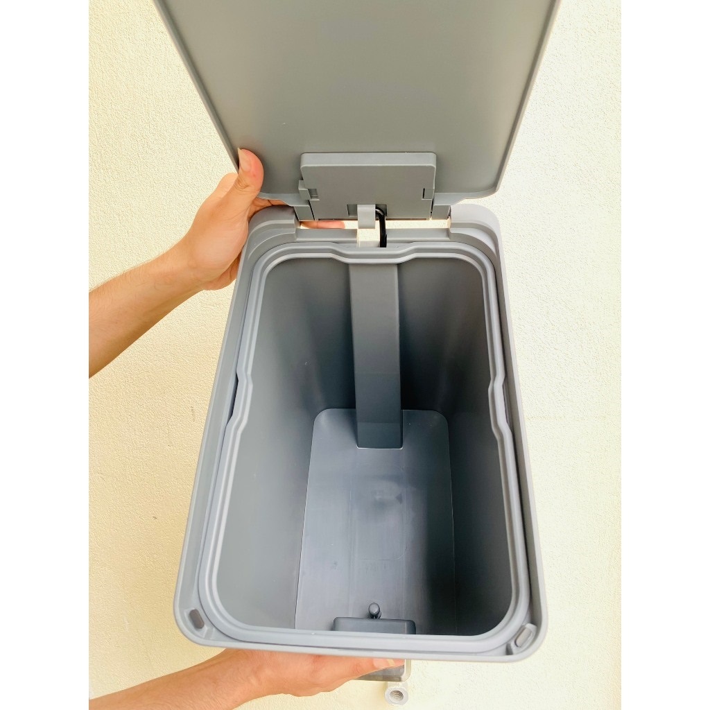 Thùng rác HANA 10L-15L-20L đạp chân, nhựa PP an toàn, inox 410, màu sắc trang nhã (KHÔNG kèm lõi)
