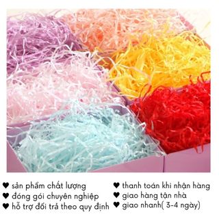 Rơm Lót Hộp Quà Tặng Giấy Vụn Khô Nhiều Màu Trang Trí Gói 50g Timo GQ07