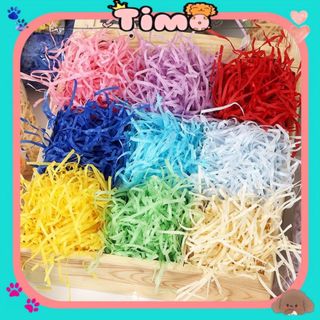 Rơm Lót Hộp Quà Tặng Giấy Vụn Khô Nhiều Màu Trang Trí Gói 50g Timo GQ07