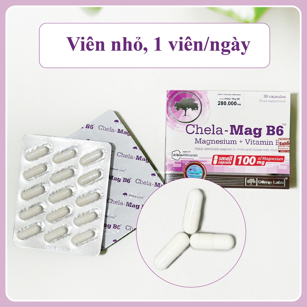 Ảnh Chela-Mag B6 –Thực phẩm bảo vệ sức khỏe bổ sung Magie và Vitamin B6 hỗ trơ giảm mệt mỏi, hỗ trợ hệ thần kinh-Olimp Labs 3