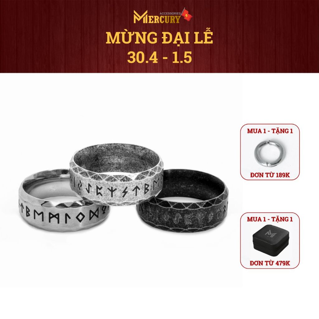 Nhẫn nam Mercury cổ ngữ Rune - Trang sức, phụ kiện thời trang - Thiết ...