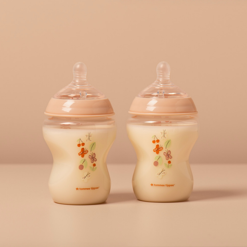 Ảnh Bình Sữa PP Ty Siêu Mềm Tự Nhiên Tommee Tippee Natural Start 260ml, Núm Ty Của Bình 3-6 Tháng, Hồng (Bình Đôi, Tách Lẻ) 4