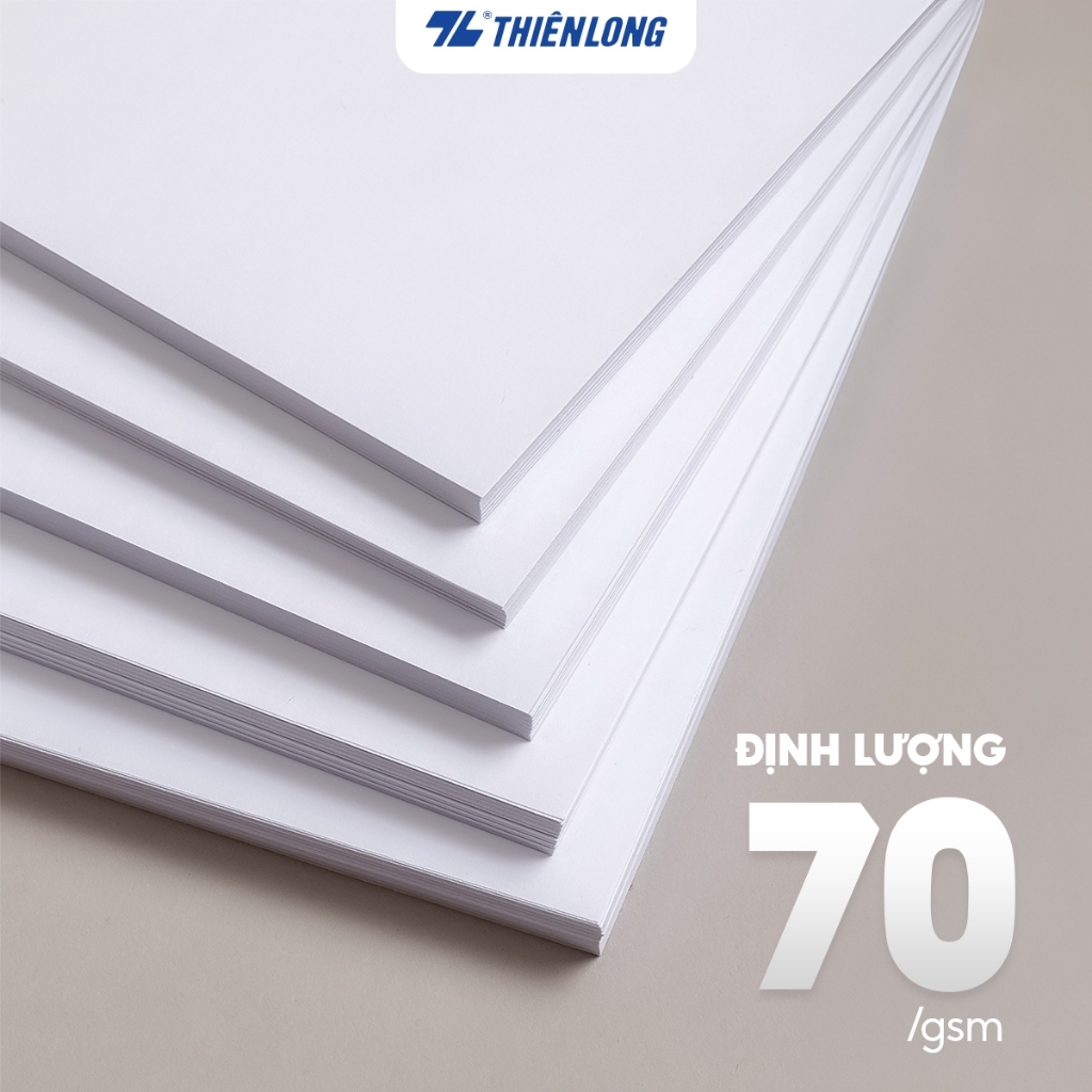 Ảnh Combo 5 ream giấy in A4, giấy photo 70gsm Thiên Long IK Copy 500 tờ - Thùng giấy A4 500 tờ cứng không gợn sóng 3