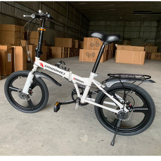 Xe đạp gấp Shibomei bánh 20inch, có chắn bùn và ghế ngồi sau - xe đạp số siêu nhẹ, tiện lợi -Kèm video, hình ảnh thực tế